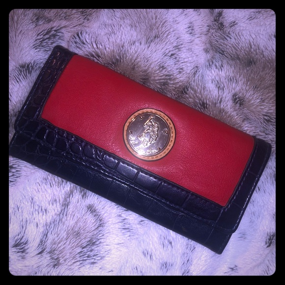 red polo wallet